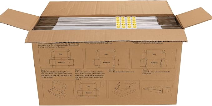 HORLIMER 12x8x4 Shipping Boxes Set of 20, White Corrugated Cardboard Mailer Box for Packing Small Business