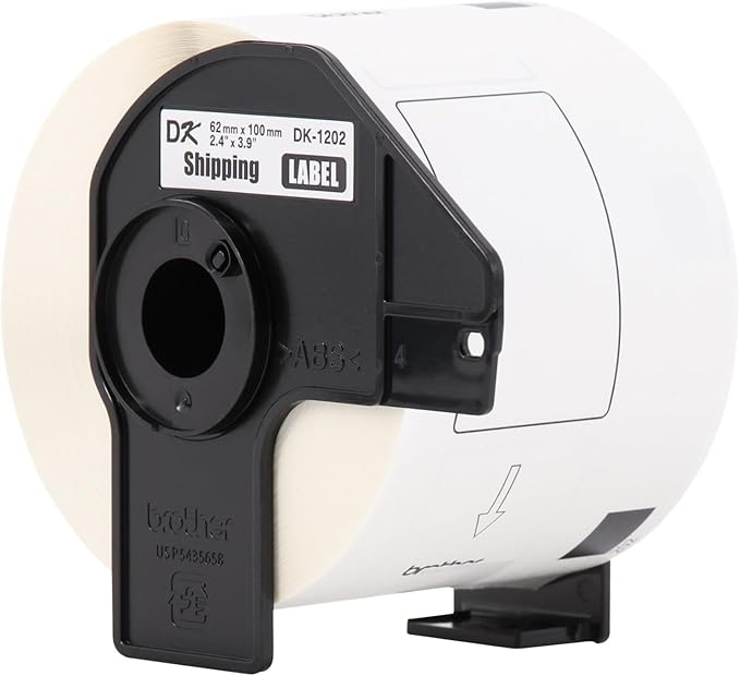 Brother Genuine DK-12023PK Die-Cut Shipping Paper Labels, Long Lasting Reliability, 300 Labels Per Roll, (3) Rolls per Box, White (DK12023PK)