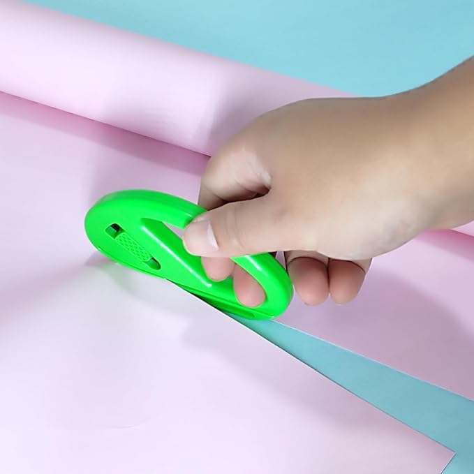 YAMXIN 2-Pack Wrapping Paper Cutter With 10 Replaceable Blades, Gift Wrap Cutter Suitable for Most Wrapping Paper