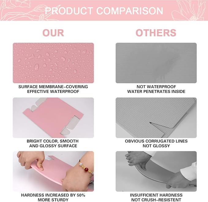 Shipping Boxes for Packaging 9x6x2", 20 Pack Pink Cardboard Boxes for Mailing, Shipping Mailer Boxes Medium for Small Business