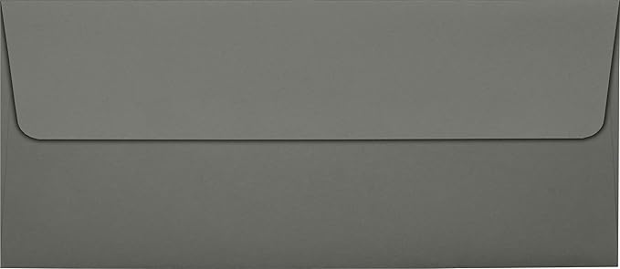 LUXPaper #10 Business Envelopes | Peel & Press | 4 1/8" x 9 1/2" | Smoke Gray | 80lb. Text | 250 Qty