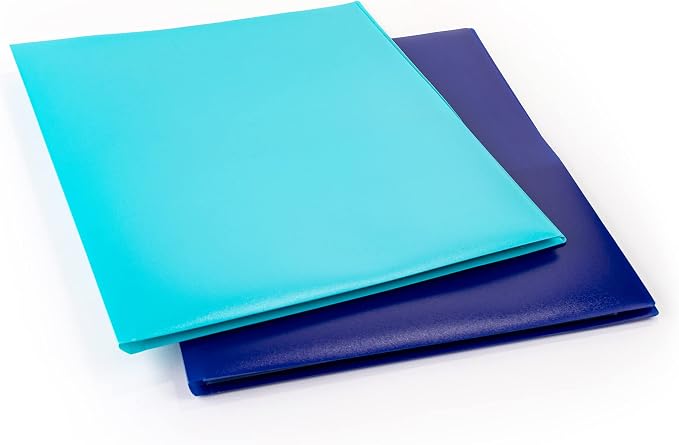 Smead 10-Pocket Organizer, Letter Size, 2 per Pack, 1 Each of Dark Blue and Teal (89204), (Pack of 15, 30 Count Total)