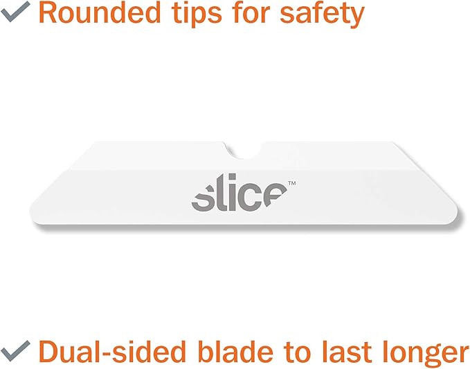Slice 10404 Replacement Blade, Ceramic, Finger Friendly, Rounded Tip, Lasts 11x Longer Than Metal