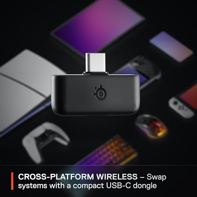 SteelSeries Arctis Nova 5 Wireless Multi-System Gaming Headset — Neodymium Magnetic Drivers — 100+ Audio Presets — 60 HR Battery — 2.4GHz or BT — ClearCast Gen2.X Mic — PC, PS5, PS4, Switch, Mobile