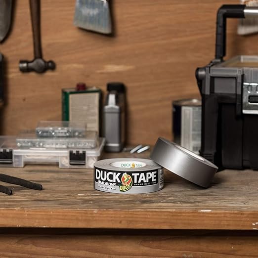 Duck Brand Max Strength Duct Tape - 6 Rolls - Heavy Duty Hold - 1.88 Inch x 45 Yards Each - Silver (241618)
