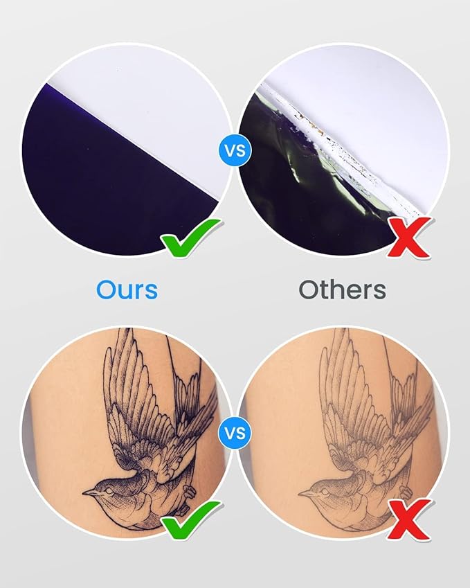 Phomemo 35 Sheets Tattoo Stencil Paper, Transfer Paper for Tattooing, Compatible with Itari M08F, TP81, TP83, A886, A887, TP88 Printer & Tattoo Supplies, A4 Size