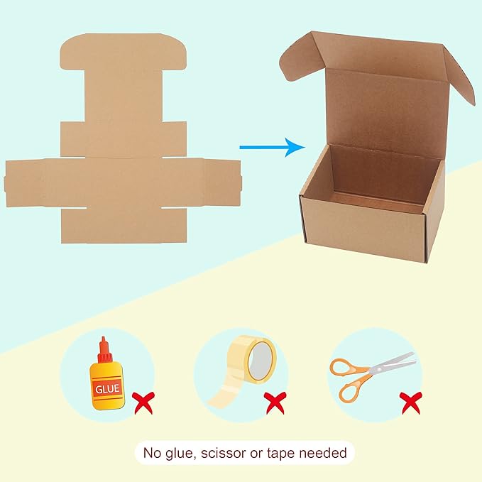 10 Pack Small Shipping Boxes for Packaging & Shipping 9x6x2'' (inner size) | YOUNGKEE Corrugated Cardboard Boxes for Craft Packing, Recycle Boxes for Online Business, Mailer, Gift Shipping, Jewelry Box