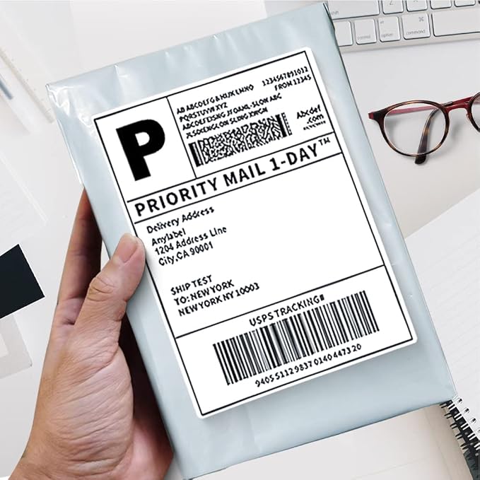 POLYSELLS 200 pcs 6x9 Inches White Poly Mailers Shipping Envelopes, Strong Adhesive Sealing, Waterproof, and Tear-resistant Postal Mailing Bags for Small Business, Clothes, Non-Fragile Items