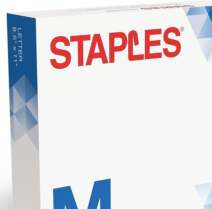 Staples Multiuse Copy Paper, 8.5x11 Inch, 20 lb., 94 Brightness, 5 Reams | 500 sheets per ream, 2,500 sheets total. For everyday printer and copier use.