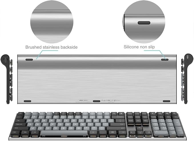 Arteck Mechanical 2.4G USB Wireless Keyboard, Tacktile Brown Switches Black