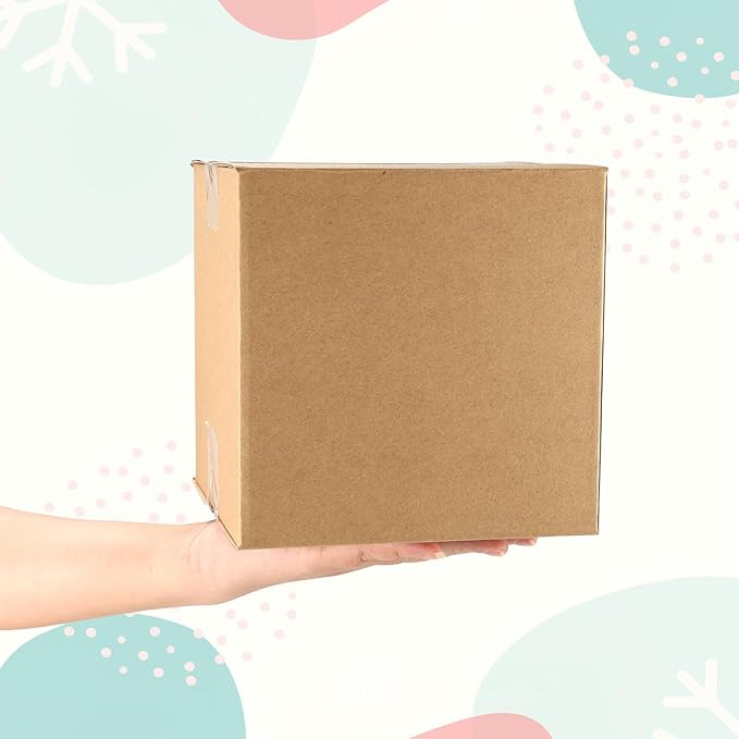 CRUGLA 7x7x7 Shipping Boxes for Small Business, 25 Packs Corrugated Cardboard Boxes for Shipping Packing Mailing