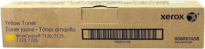 Xerox 6R1458 Yellow 15000 Page Yield Toner-Cartridge for Xerox 7120, 7125 Work-Centre Printers, size_name/color_name (006R01458)