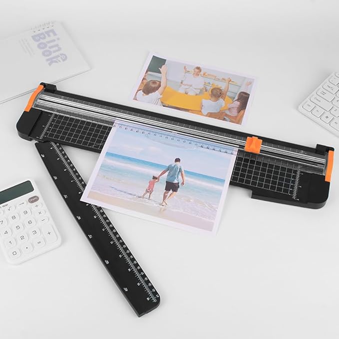 Paper Cutter 18 Inch, Portable Paper Trimmer with 5 Replacement Blades | 18-Inch Cutting Length · 5PCS Blade · Hidden Safety Blade · For Wrapping Paper, Cardstock, Scrapbooking & Crafts