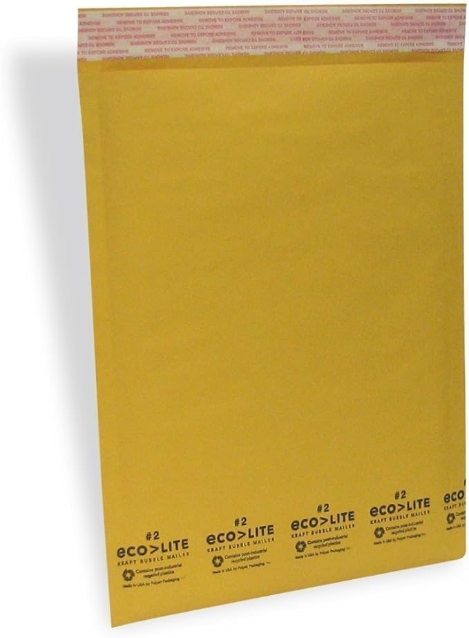 #2 8.5x12 Kraft Bubble Mailers Padded Envelopes, Pack of 100