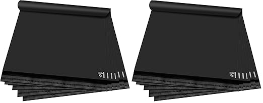 KKBESTPACK BLACK 19x24 50 PCS Large Poly Mailers Shipping Bags for Small Business – Self Sealing Package Envelopes (Pack of 2)