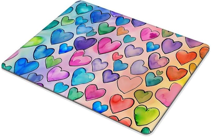 Colorful Heart Lovely Cute Pink Mouse pad Customized Mousepad Non-Slip Rubber Base Mouse Pads for Computers Laptop Office Desk Accessories Mouse pad