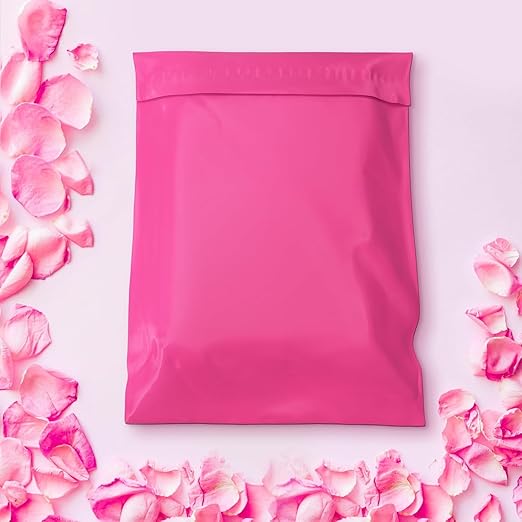 Pink Poly Mailers 10x13 50 Pcs, Cute Waterproof Shipping Bags with Self-Seal Adhesive, Durable Tear-Resistant Shipping Envelopes for Clothing