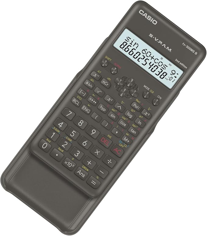 Casio FX-300MSB-W-IT Scientific Calculator | Compact scientific calculator built for everyday middle and high school math coursework