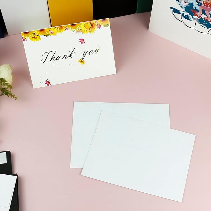 YINUOYOUJIA 50 Packs of A7 envelopes for invitation, 5x7 envelopes for Cards-Self Seal, Square Flap, Great for Wedding, Baby Shower, Mailing, Birthday Party (white)
