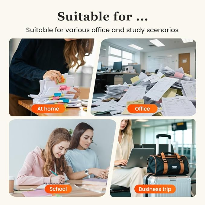 Portable Binder Clip Stapler, 2026 New Portable Office Tool, Durable Desk Organizer for Study Room, 100 Metal Refill Clips (50 Silver + 50 Color) for Home (3, Transparent)