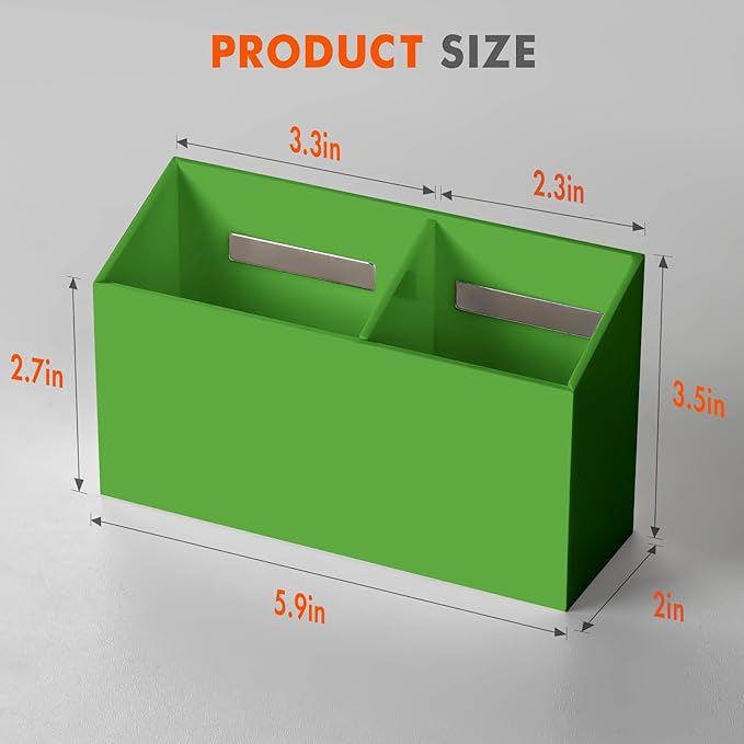 BEYGORM Magnetic Dry Erase Marker Holder for Whiteboard & Refrigerator | Non-slip Acrylic Pen Holder for Classroom, Fridge Magnet, Locker Organizer Accessories, Teacher & School Supplies(Green)