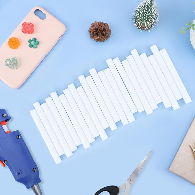 ENPOINT White Hot Glue Sticks Full Size, 36 Pcs 0.43 x 3.93 in Hot Melt Glue Adhesive EVA Sticks, EVA Crafts Glue Sticks for Arts, DIY, Home General Repair, Holiday Gift Crafts, Bonding, Decoration