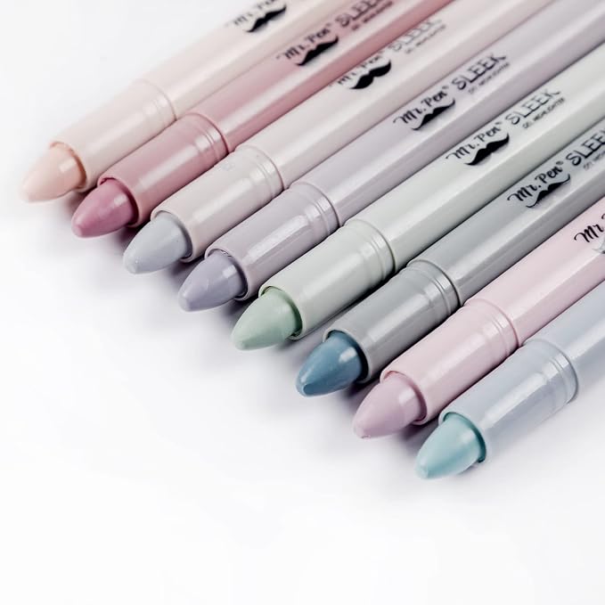 Mr. Pen- No Bleed Gel Highlighters, Dusty Colors, 8 Pack | Bible Highlighters and Pens No Bleed, Bible Markers for Study, Journaling, School Supplies and Accessories