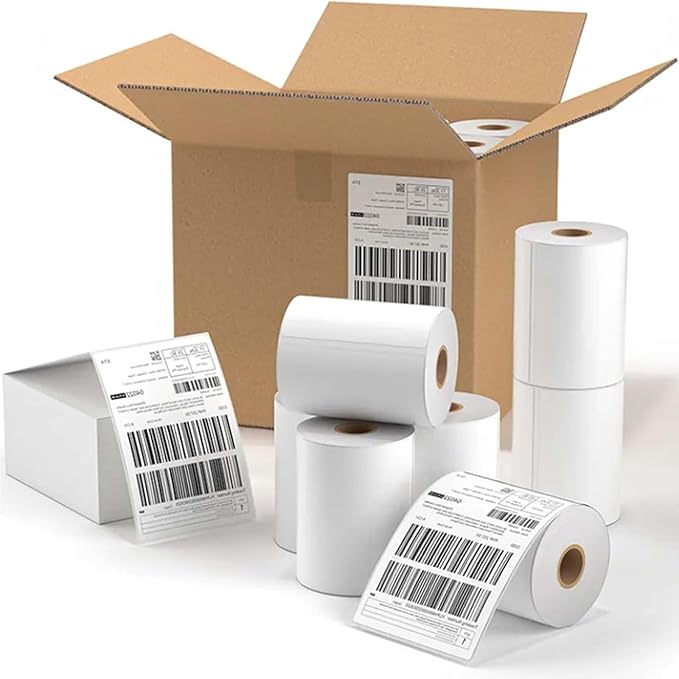 Direct Thermal Labels, 4"x6" Thermal Label Printer Paper, Thermal Shipping Label Compatible with Zebra, MUNBYN and Rollo, Permanent Adhesive, 250 Labels per Roll (40 Rolls)