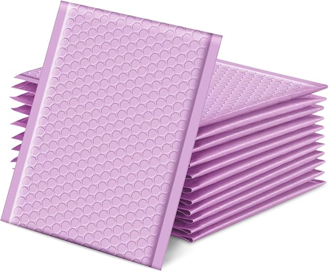 GSSUSA Bubble Mailers 6x10 Inches 100 Pack Size 6x9” Bubble Mailer Envelopes Small Envelope Bags Shipping Bag Bulk Pack Self Seal Package Mail Packing Business Supplies, Lavender