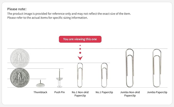 PAPERPAL Paperclips for Office School & Personal Use, #1 Nonskid Paper Clip (1-2/7"), 2000 Medium Paper Clips (20 Boxes of 100 Each), Silver | Value bulk pack of 2,000 medium non-skid paper clips for offices, schools and businesses, packed in 20 boxes ...