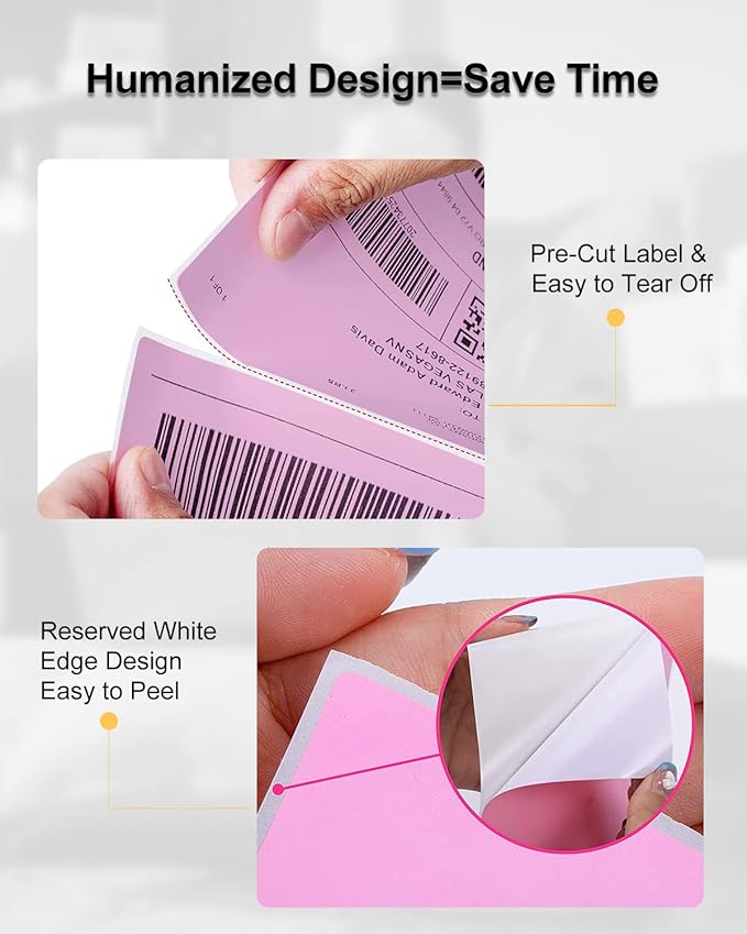 Phomemo 4x6 Thermal Shipping Labels, 100 PCS Address Postage Label Paper | Compatible with JADENS/NULLTONEX/Nelko/KNAON/Phomemo/Rollo/MUNBYN/Omezizy/Rongta/Arkscan/ASprink/and Other 4x6 Label Printers