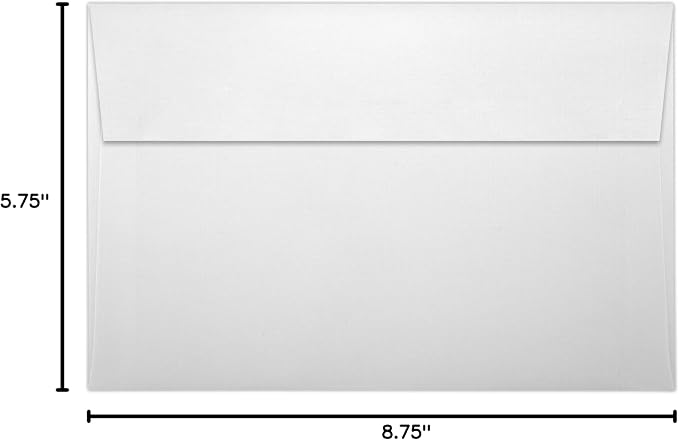 LUXPaper A9 Invitation Envelopes | Peel & Press | 5 3/4" x 8 3/4" | White Linen | 80lb. Text | 1,000 Qty