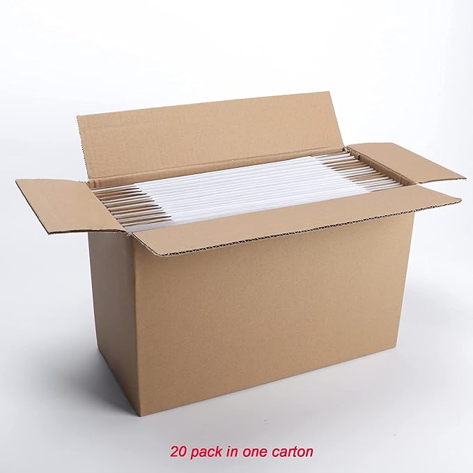 Lyeasw 13x10x2 White Shipping Boxes, 20 Pack Corrugated Cardboard Box for Mailing Packing Mailer