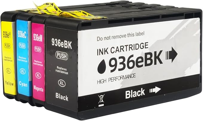 936XL 936e Ink Cartridges Compatible with HP OfficeJet Pro 9125e 9120e 9730e 91309135e 9122e 9128e 9110b 9120b9130b 9130e(KCMY) (936-ZZ-3)