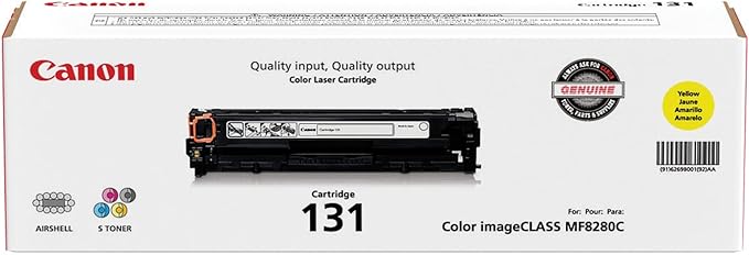 Canon Genuine Toner Bundle 131 (6270B004), 3 Pack (1 Each: Cyan, Magenta, Yellow), for Canon Color imageCLASS MF8280Cw, MF624Cw, MF628Cw, LBP7110Cw Laser Printers