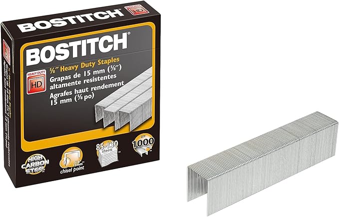 Amax SB35581M Heavy-Duty Staples, Use in B310HDS, 00540, 5/8-Inch L, 1000/BX