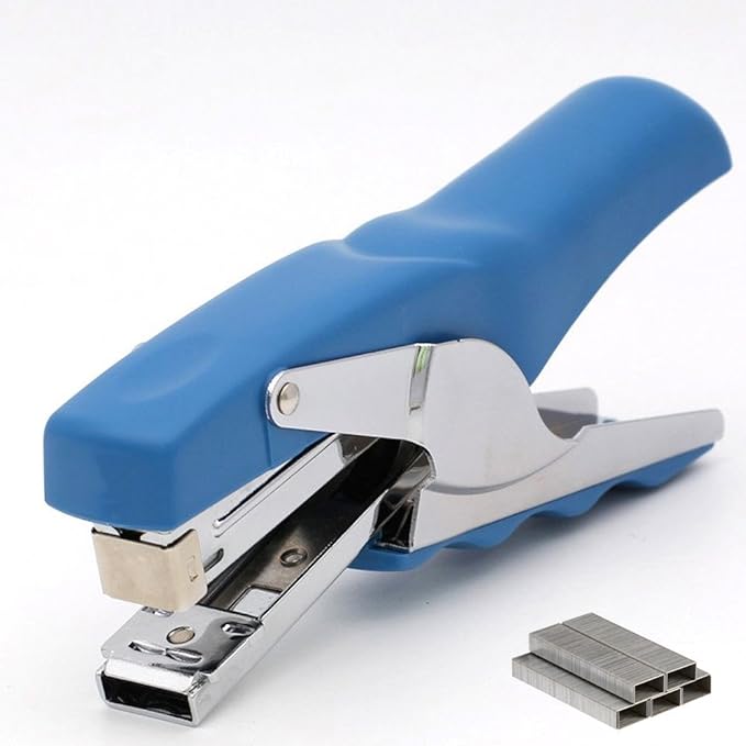 Stapler with 1000 Staples-Plier Stapler Save 60% Power, (Blue 4 Pack) | Stapler Plier Stapler Save 60% Power,Good for Stapling at Home School or Warehouse