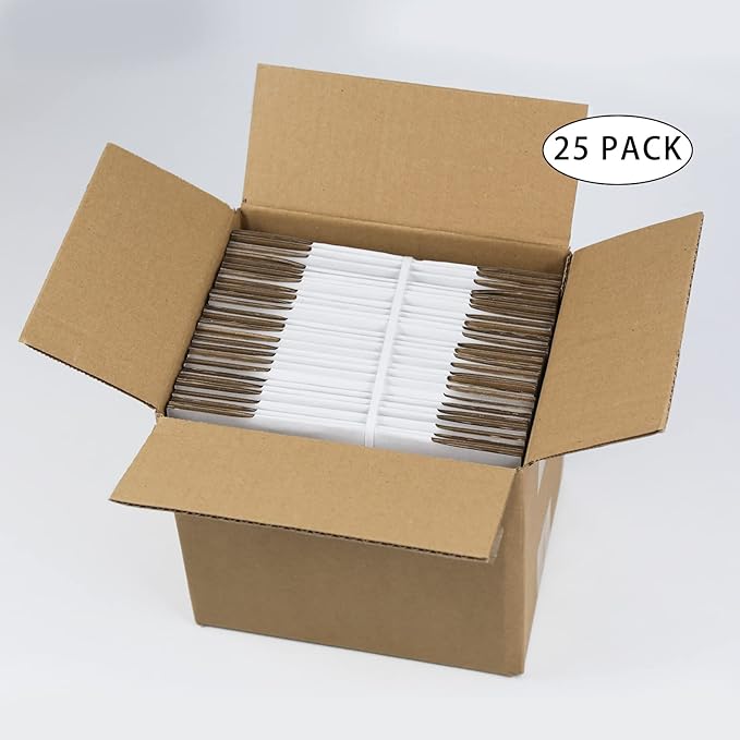 White Shipping Boxes 4x4x4 Inches Small Corrugated Cardboard Boxes, 25 Pack