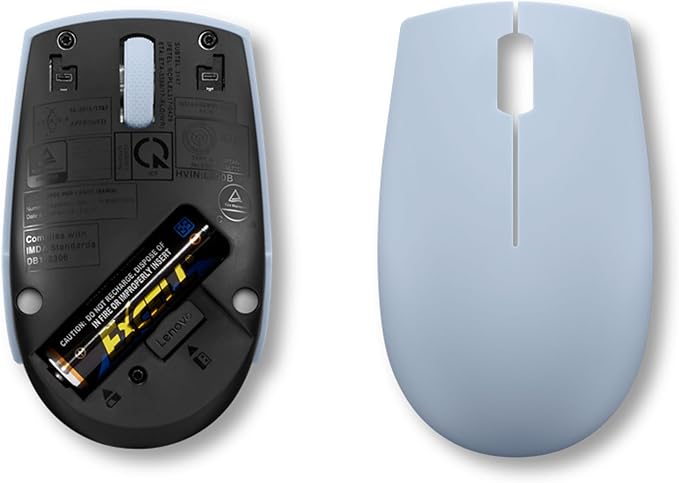 Lenovo 300 Wireless Compact Mouse – 2.4 GHz Cordless Computer Mouse for PC & Laptop with Windows – Ambidextrous Design – Optical Sensor 1000 DPI – 12-Month Battery Life – USB Nano Receiver, Black