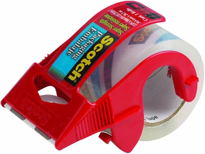 Scotch Heavy Duty Shipping Packaging Tape, 1 Roll with Dispenser, 1.88" x 22.2 Yards, 1.5" Core, Great for Packing, Shipping & Moving, Clear (341)
