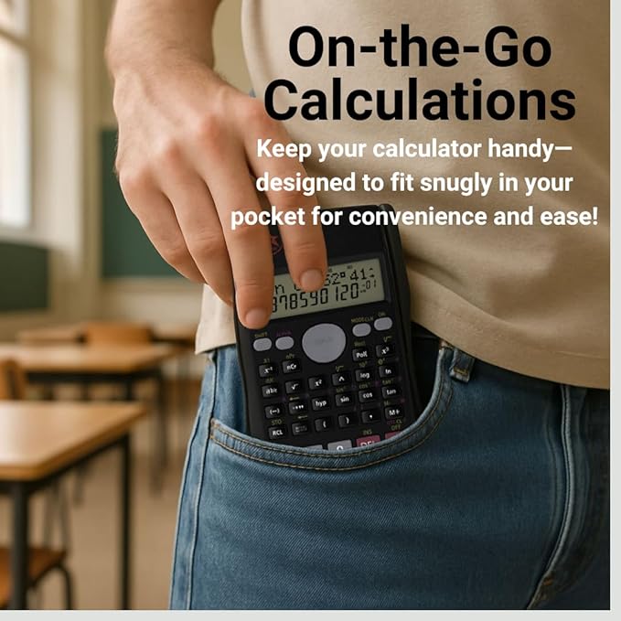 6-Pack SC-216 Non-Graphing Scientific Calculator, Middle/High School