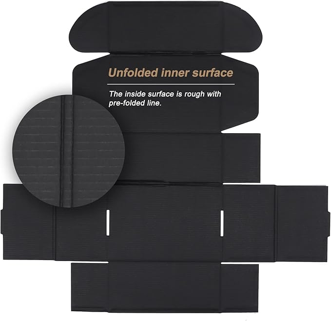 ZBEIVAN 9x6x4 Black Small Shipping Boxes, 20 Packs Corrugated Cardboard Mailer Boxes for Packaging Small Business Mailing Gifts Wrap Boxes with Lids