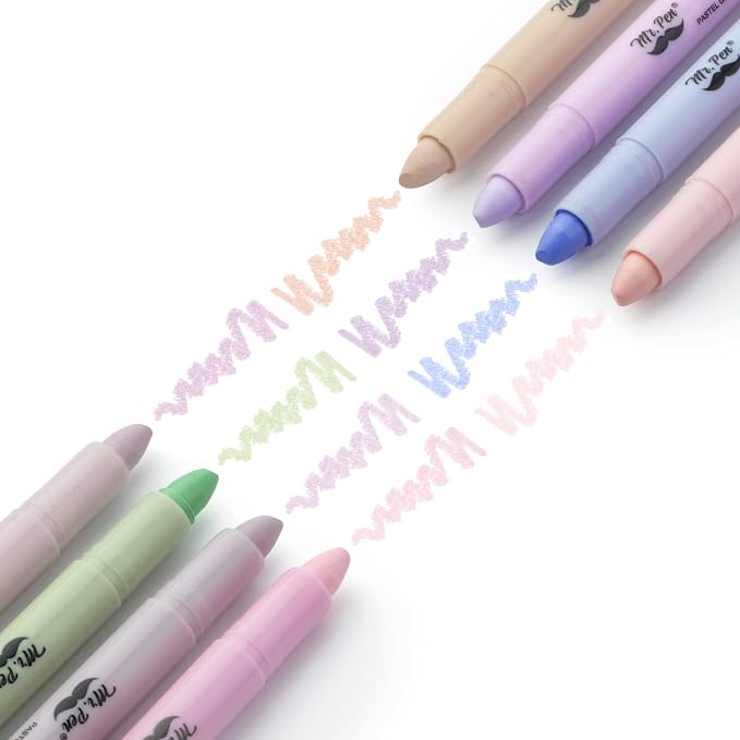 Mr. Pen- No Bleed Gel Highlighters, Morandi Colors, 8 Pack | Bible Highlighters and Pens No Bleed, Bible Markers for Study, Journaling, School Supplies and Accessories