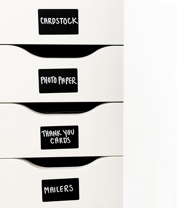 200 Chalkboard Labels for Food Containers, Reusable Black Stickers with Chalk Marker, Removable Pantry Chalk Board Jar Labels Stickers for Glass Jars, Storage Food Mason Jars, Kitchen Organization