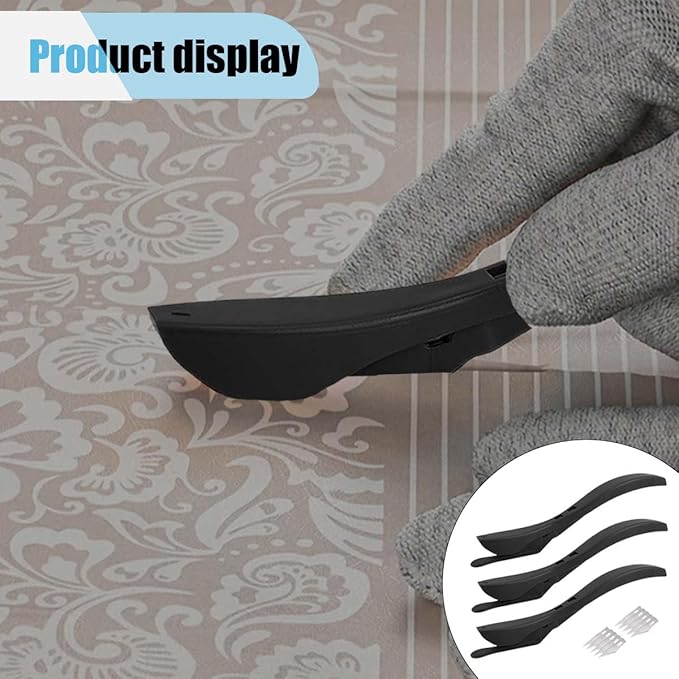 3PCS Wrapping Paper Cutter, Concealed Safety Sliding Cutter, Vinyl Gift Wrap Cutting Tool with Handle, Paper Cutter with Blades for Scrapbooking Christmas Wrap Roll Paper (Black)