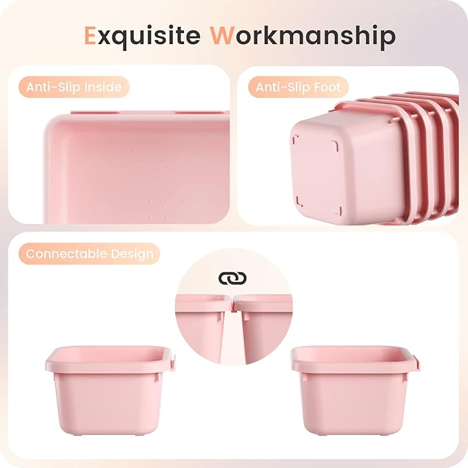 ใ๐ฎ๐ด๐ฃ๐๐ฆใ ใ๐ฑ๐ฆ๐ถ๐๐ฒใ Pink Drawer Organizer, Makeup organizer, ใHolds 177 Itemsใ Bathroom Organizers and Storage, Plastic Desk Organizer Divider, Organizer Bins for Office Vanity A-LUGEI