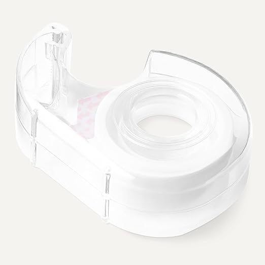 Amazon Basics Matte Finish Invisible Tape with Dispenser, 3/4" x 300" (8.33 Yards), Translucent, 3-Pack