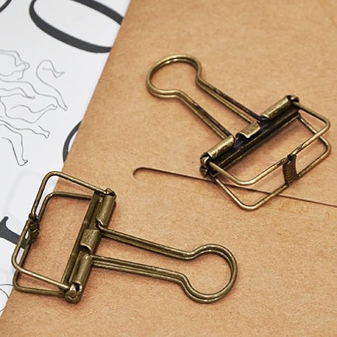 Small Binder Clips, 36 Pack, 3/4 Inch, Standard 19mm, Hollow Out Blue, Paper Clips, Fold Clamp, Capacity 0.31 Inch, Paper Clips, Micro Office Clips