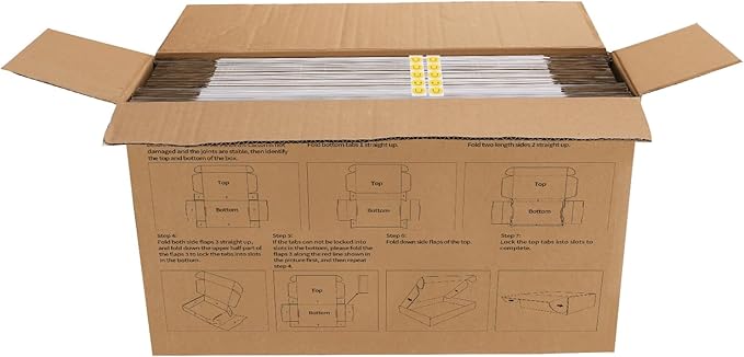HORLIMER 10 Pack 7x5x2 Shipping Boxes, White Corrugated Cardboard Box for Mailing, Packaging, Small Business