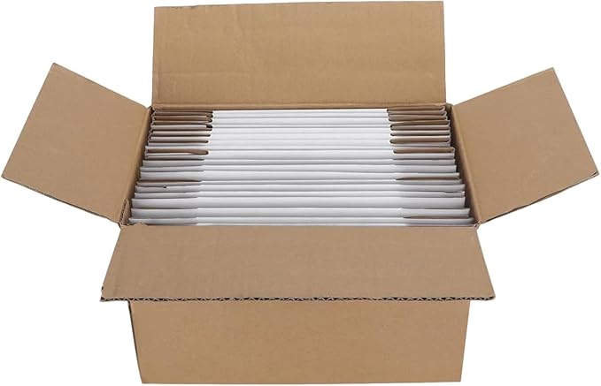 50 Pack 7x5x2 Small Shipping Boxes, White Corrugated Cardboard Packaging Box for Small Business